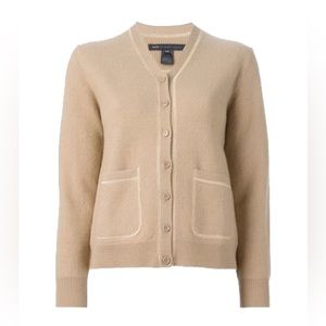 Marc By Marc Jacobs tan merino wool cardigan, size S
